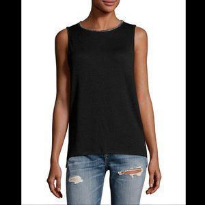 RAG & BONE BLACK HEATHER GRAY OASIS TANK TOP